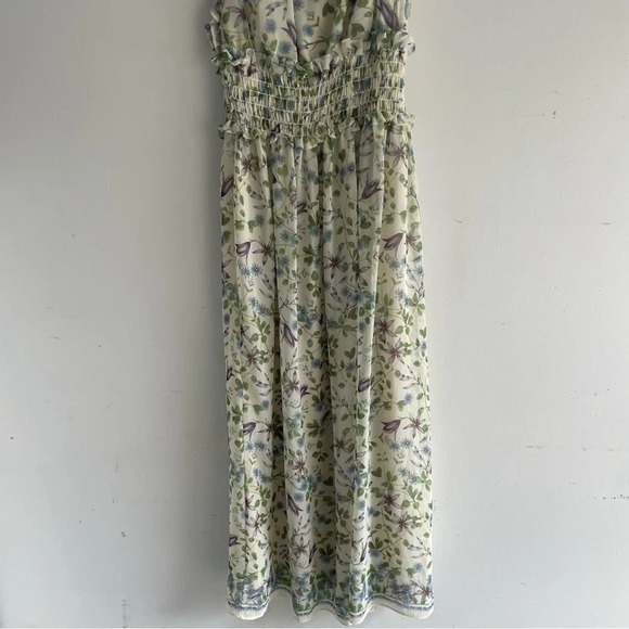 New! Max Studio Green Floral Print Sleeveless Midi Dress - 22429 - Picture 5 of 13